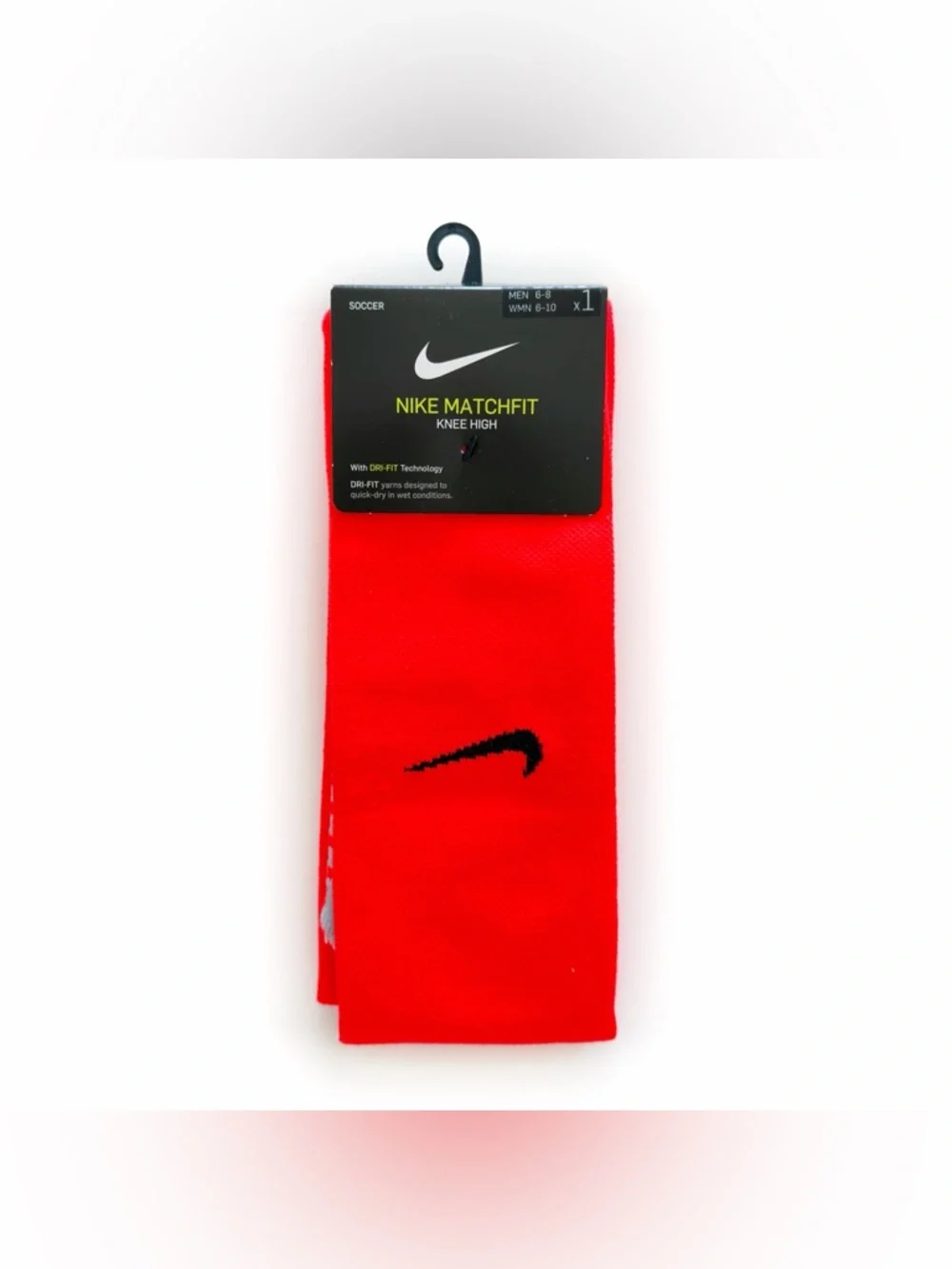Nike Team Matchfit Knee High Soccer Socks Bright Crimson Medium Mens Womens